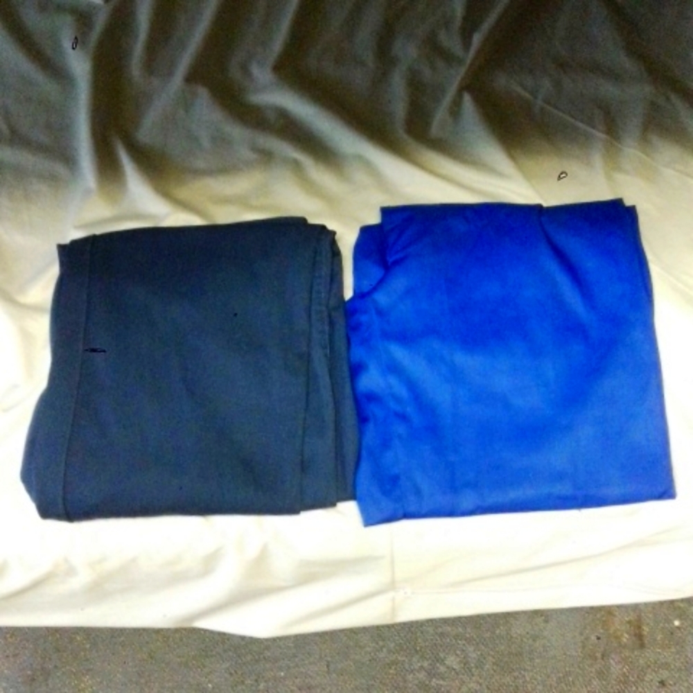 2 pairs of department of corrections pants, 2 different blue ,size is M and Lg